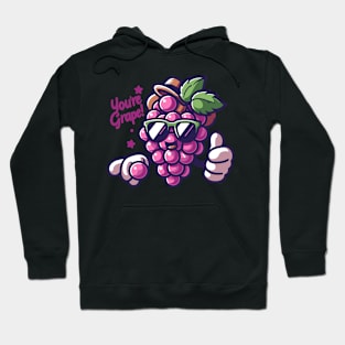 You Are Grape | Cute Grape Design for You Are Great | Motivational Quote Hoodie